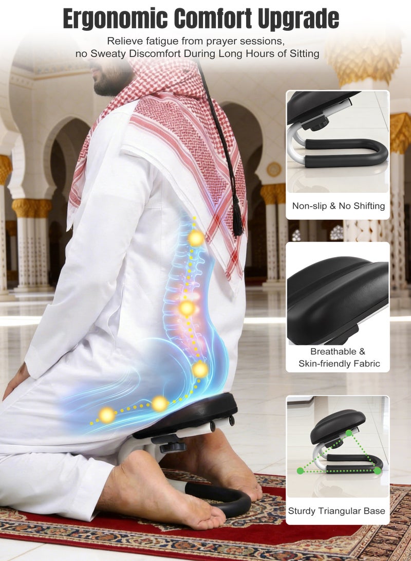 Necomi Prayer Chair, Kneeling Meditation Stool, Height-Adjustable, Ergonomically Designed for Home Chapel Prayer and Meditation, Suitable for Home, Church and Travel Prayer Settings. - Image 4